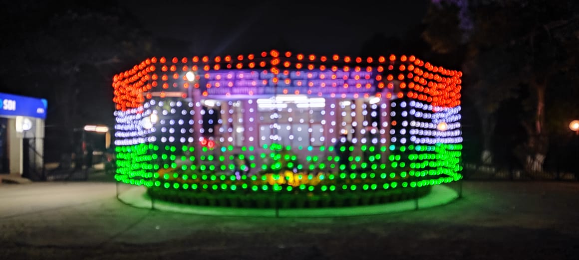 Glimpse of Tricolor Decoration of NIPER S.A.S. Nagar on the eve of 76th Republic Day (January 25, 2025)